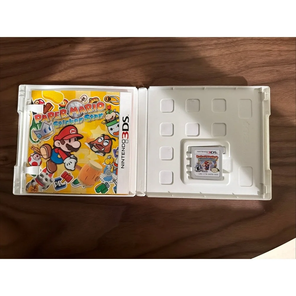 Nintendo Paper Mario Sticker Star 3DS One Size Multi Excellent CIB RPG Game